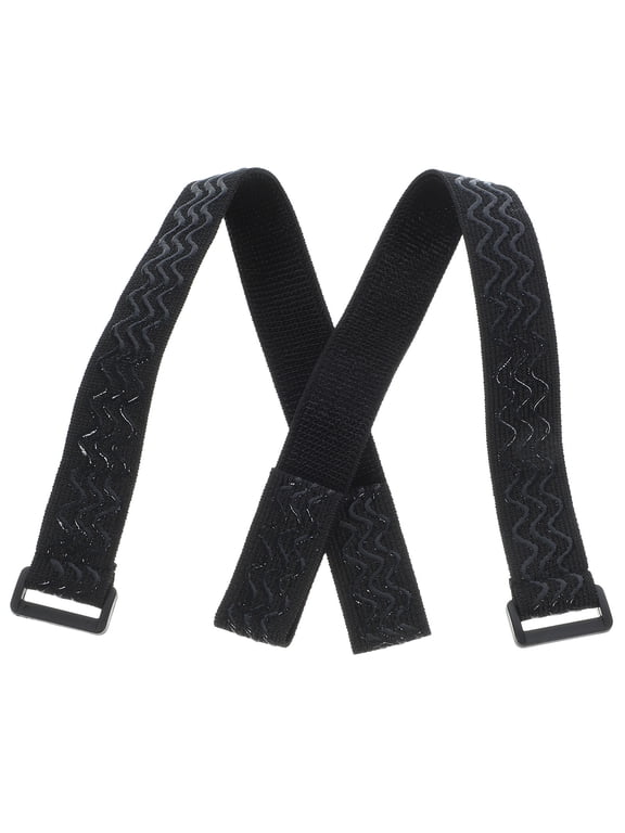 Black Boot Straps Adjustable for High Boots with Hook and Loop 2Pcs