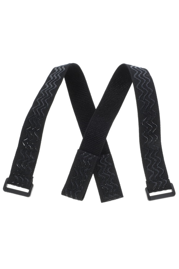 2Pcs Boot Straps for Thigh High Boots Black Adjustable Fixing Tape with Seamless Design