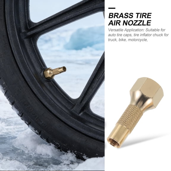 LOLIPPYY 2-Pack Brass Tire Inflator Chuck with Leak-Proof Seal for Accurate Inflation on Cars, Trucks, SUVs, and Motorcycles
