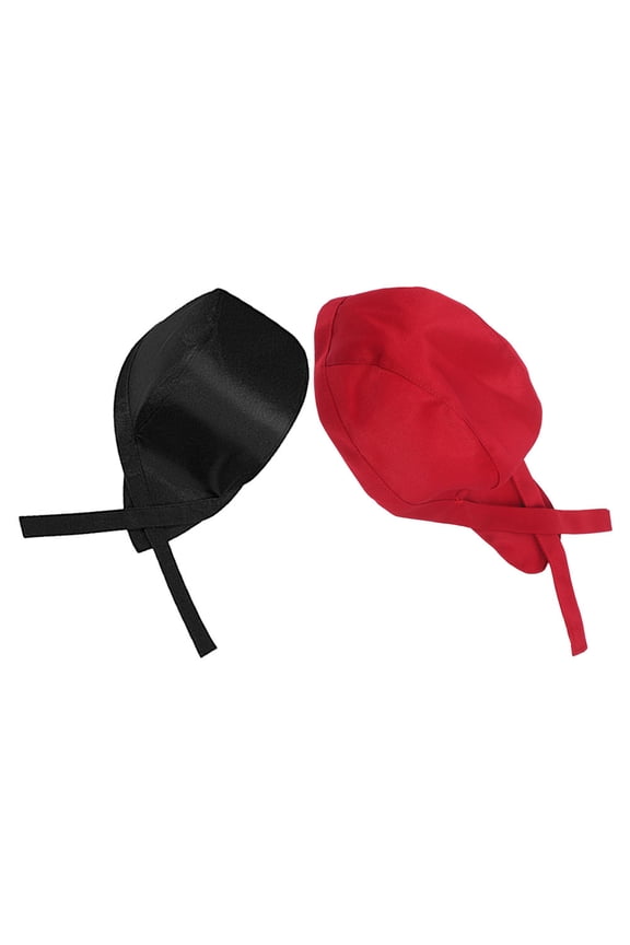 2-Pack Breathable Chef Hats with Adjustable Strap, Comfortable Cooking Caps for Kitchen, Restaurant, Culinary Professionals