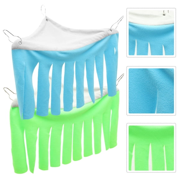 LOLIPPYY 2Pcs Bunny Corner Hideout Hamster Bed Multi Plush Pet Supplies Resting Playing