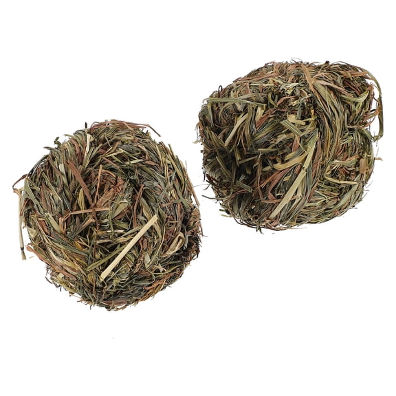 LOLIPPYY 2Pcs Bunny Grass Ball Molar Treats for Small Animals with Craftsmanship