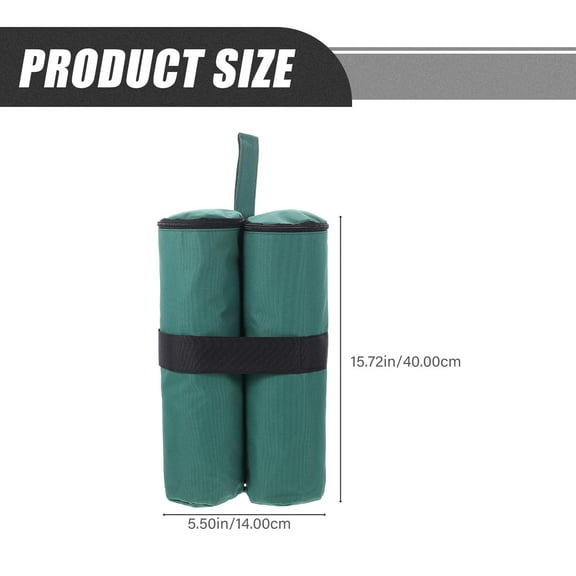 LOLIPPYY Set of 2 Canopy Weight Bags in Dark Green Oxford Cloth for Outdoor Use and Enthusiasts