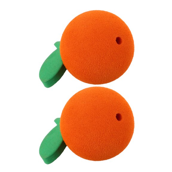 LOLIPPYY 2Pcs Car Antenna Decoration Orange Eva Ball Unique Design Vehicle Accessories Easy Setup Universal Fit