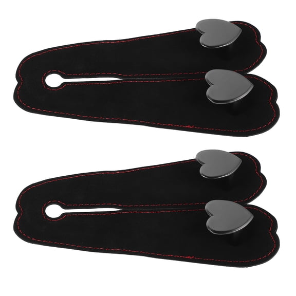 LOLIPPYY 2-Pack Black Car Headrest Hooks for Backseat, Double Purse and Grocery Bag Hangers, Vehicle Storage Organizer