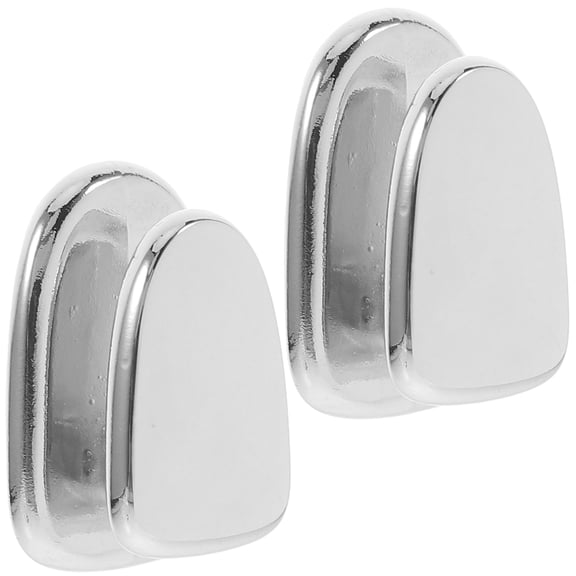 LOLIPPYY 2Pcs Car Dashboard Mini Hooks Zinc Alloy Silver for Space Saving Automotive Use