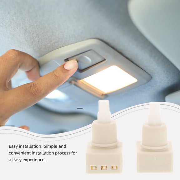 LOLIPPYY 2Pcs Car Dome Light Switch Replacement in White with Sleek Modern Design