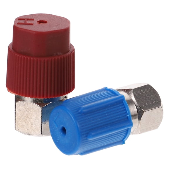 LOLIPPYY 2Pcs Car Hose Fitting Quick Couplers with Adjustable Red and Blue Knobs for Easy Operation