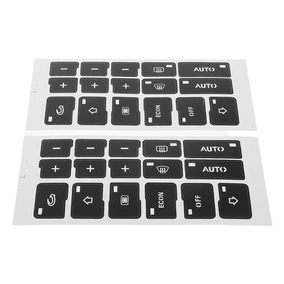 LOLIPPYY 2Pcs Car Interior Black Button Stickers Easy Peel and Stick Repair for Worn Vehicle Controls