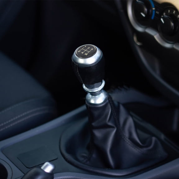 LOLIPPYY 2Pcs Car Manual Gear Shift Vinyl Sticker Black Durable Material Enhanced Grip