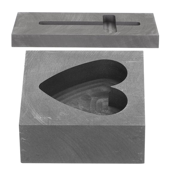 LOLIPPYY 2Pcs Casting Ingot Graphite Mold Black Color for DIY Use Durable Material