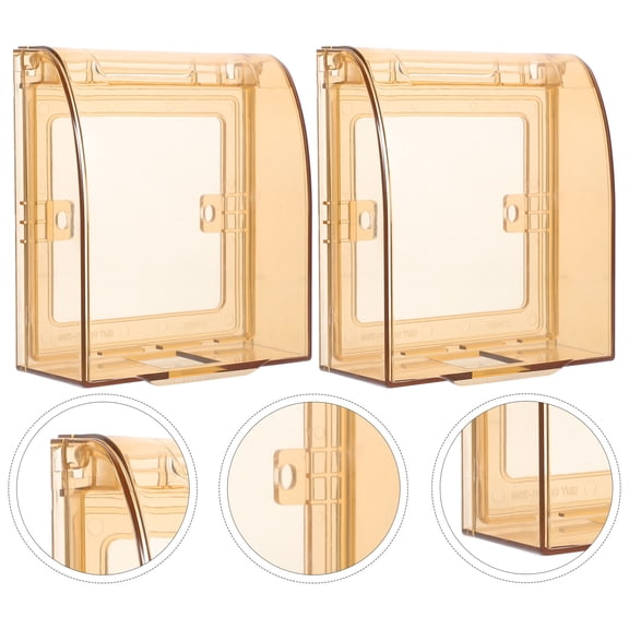 LOLIPPYY 2-Pack Child Switch Guards Covers Beige PP Design for Electrical Outlets