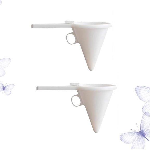 LOLIPPYY 2Pcs Chocolate Dispenser Funnel Handheld Cake Icing Tools Plastic Baking Accessory