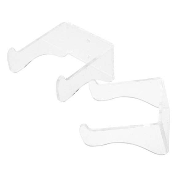 LOLIPPYY 2Pcs Clear Acrylic Wall Mounted Guitar Rack Space Saving Holder for Acoustic Electric String Instruments