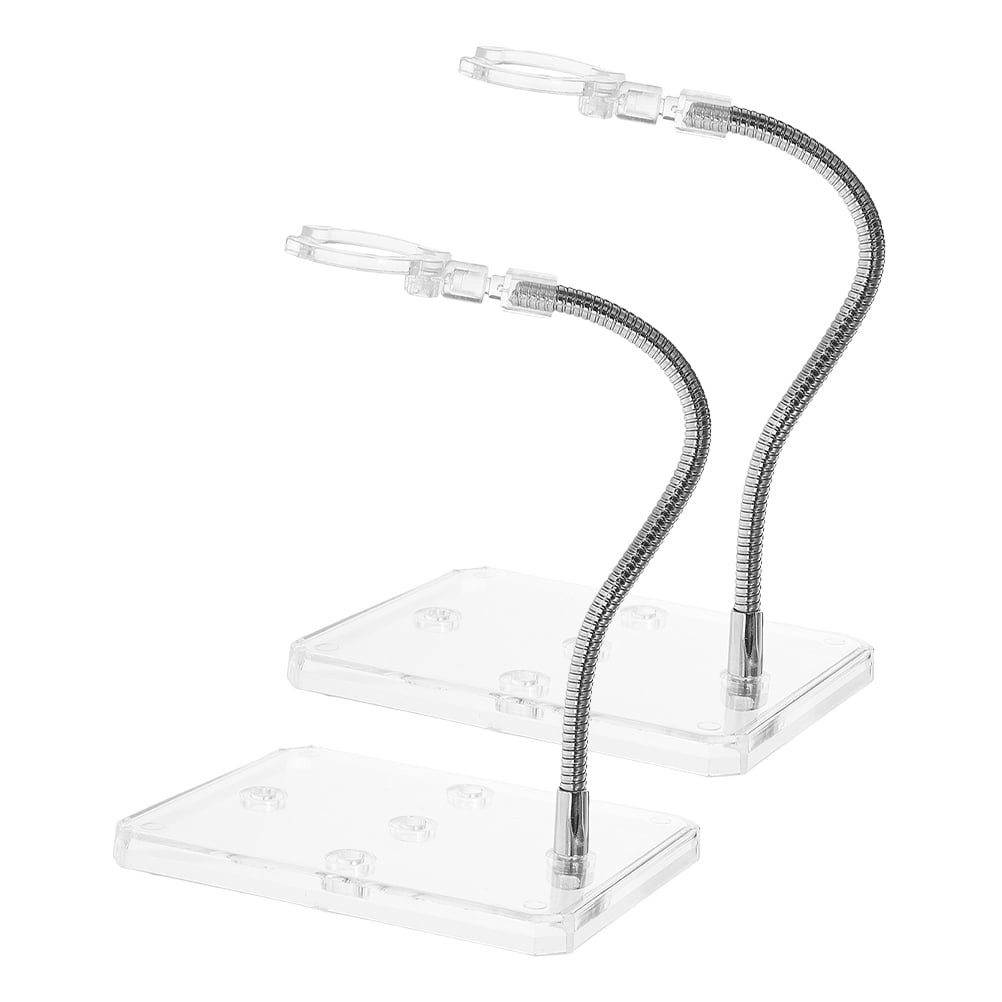 LOLIPPYY 2Pcs Clear Figurine Display Rack Adjustable for Action Figure ...