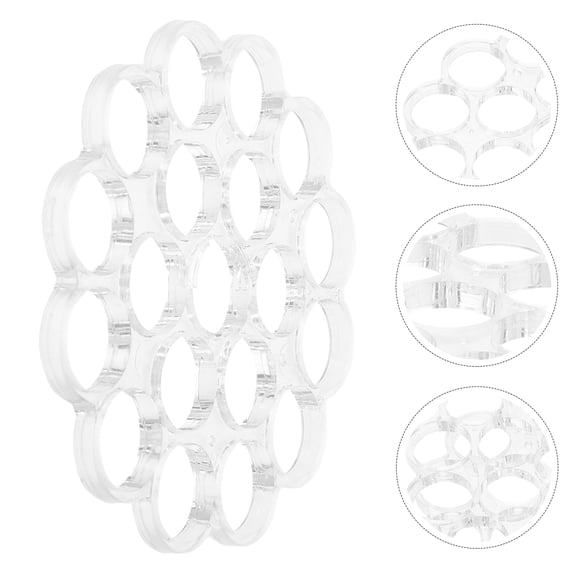 LOLIPPYY 2Pcs Clear Flower Arrangement Disk Floral Holder for Home Vase with Stable Support