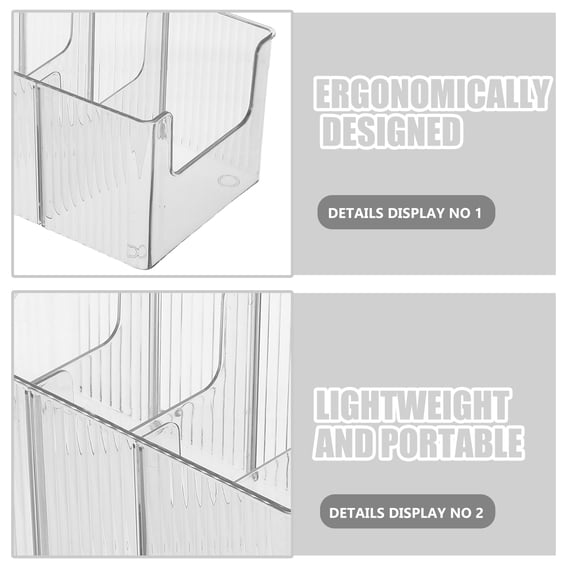 LOLIPPYY 2-Pack Clear Plastic CD Storage Organizer Boxes with High Transparency and Protective Design for Media Storage