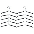 thumbnail image 1 of LOLIPPYY 2-Pack Closet Organizer Hangers Space-Saving Chromium Plated Wrinkle-Free Clothes Storage Rack, 1 of 6