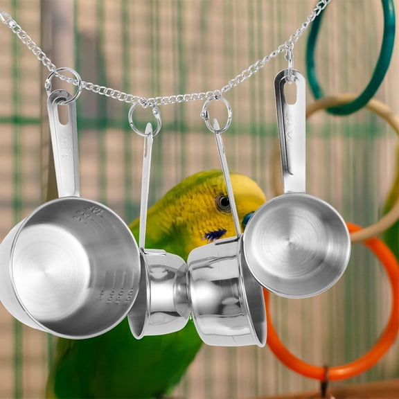 LOLIPPYY 2Pcs Cockatiel Toy Stainless Steel String Design Bird Entertainment Pet Bird Supplies