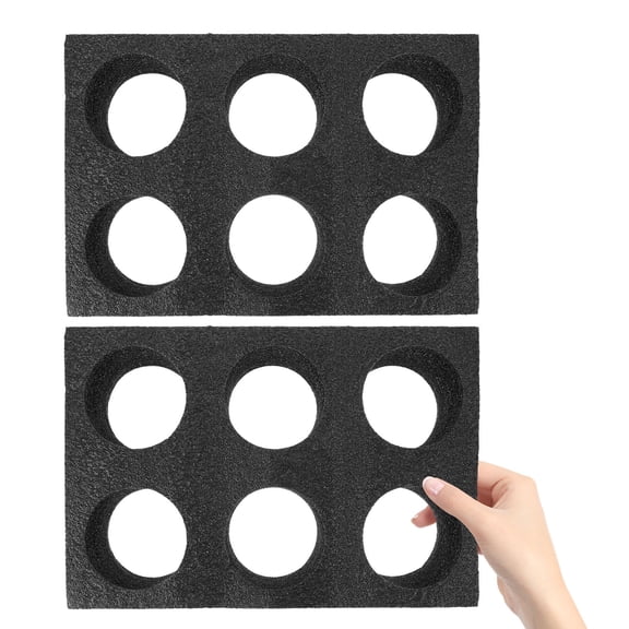 LOLIPPYY 2-Pack Black Wool Coffee Cup Carrier Trays for Restaurant Use and Stylish Beverage Holders