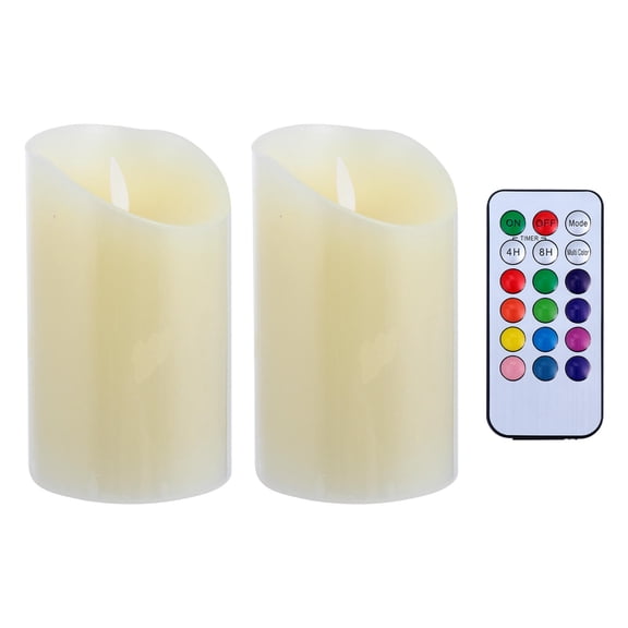 LOLIPPYY 2Pcs Colored Flameless Candles Candle Shape Assorted Color No Smoke Outdoor Events