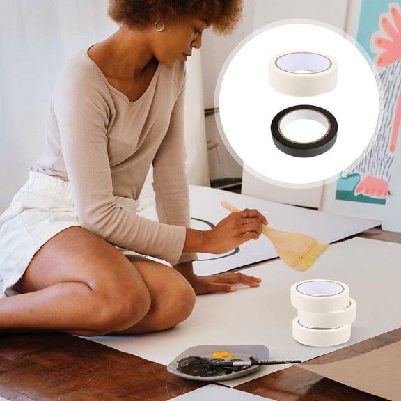 LOLIPPYY 2-Pack Colored Painter's Tape Assorted Paper Masking Tape for Painting, Decorating, and Craft Projects