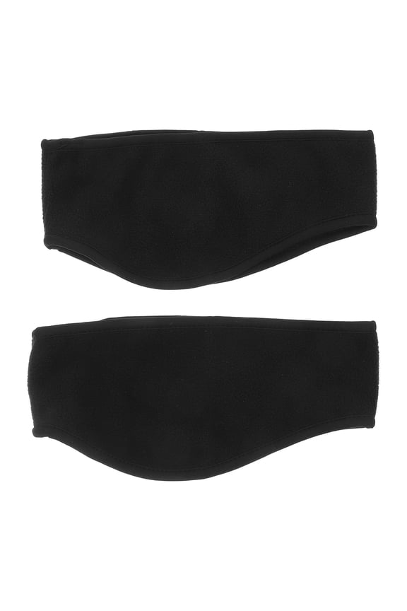 2Pcs Comfortable Black Warm Sports Ear Warmer with Breathable Fleece for Cycling