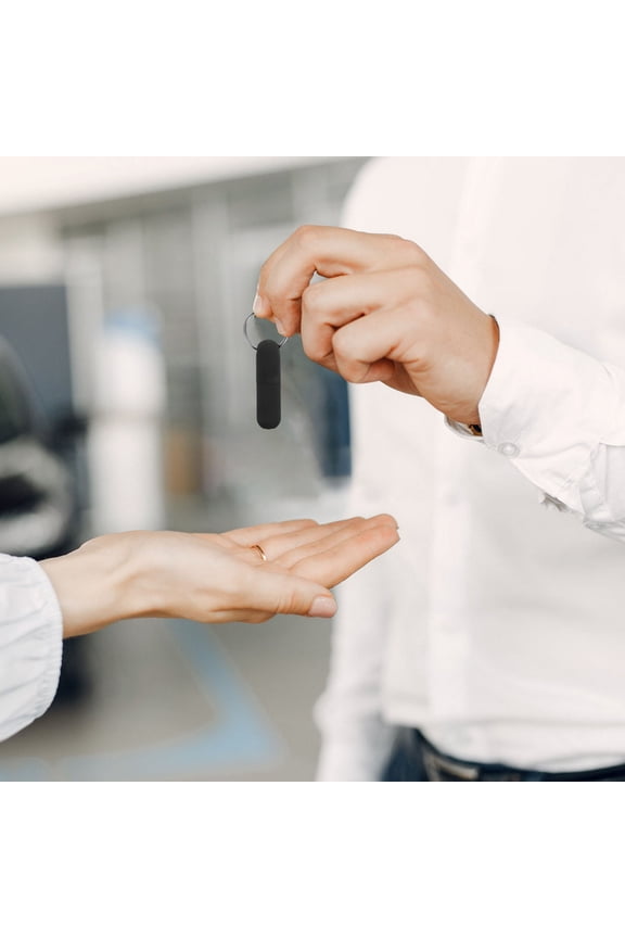 2Pcs Compact Metal Cigar Punch Cutter Keychain Portable Hole Opener Black Home Use