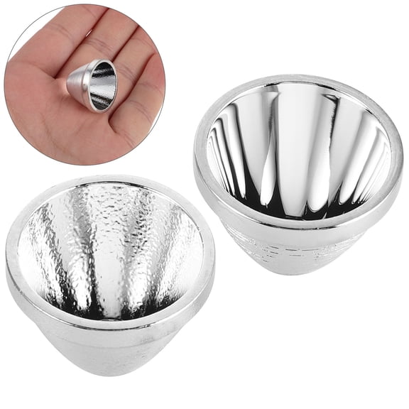 LOLIPPYY 2Pcs LED Light Reflector Cup Replacement Plated Silver for Outdoor Spotlight and Camping Use
