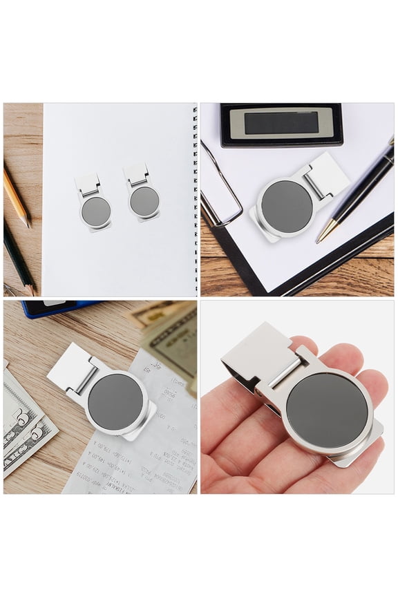 2-Pack Stainless Steel Money Clips for Men, Slim Front Pocket Wallet Accessories, and Stylish