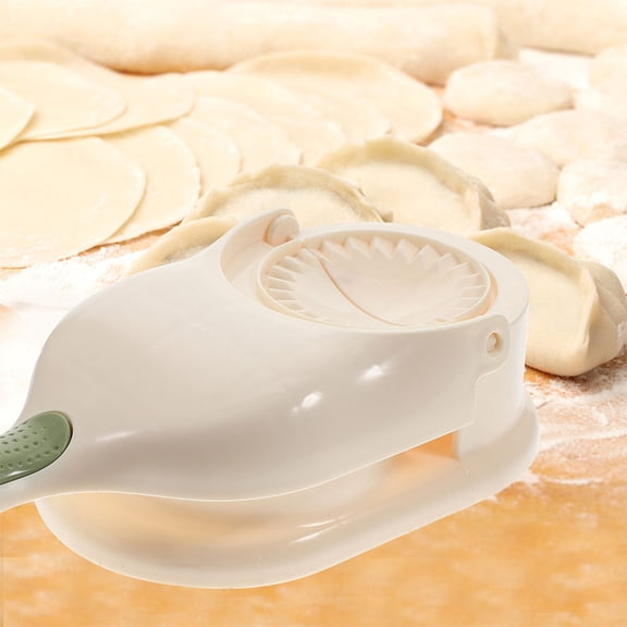 LOLIPPYY 2-Pack Kitchen Dumpling Wrapper Press Tool Beige for Easy Dumpling and Pie Shell Making