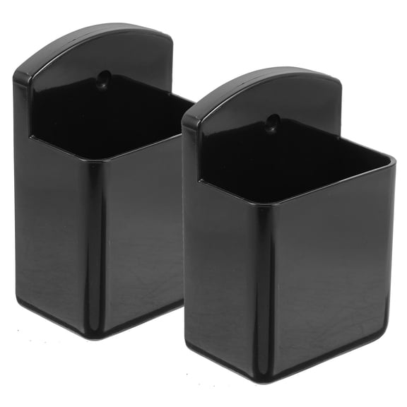 LOLIPPYY 2Pcs Couch Remote Holder Black Abs Wall Mounting No Drilling Storage for Home Use