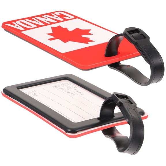 LOLIPPYY 2-Pack Country Flag Luggage Tags PVC Assorted Colors Identifier Tags