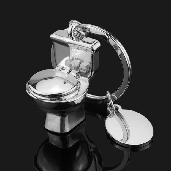 LOLIPPYY 2Pcs Assorted Color Metal Key Chain with Lightweight Closestool Design and Fashion Look
