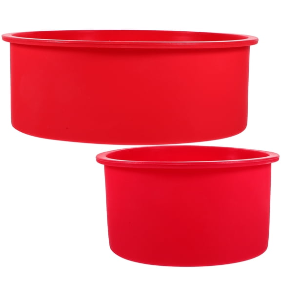 LOLIPPYY 2Pcs DIY Cake Baking Mould Red Nonstick for Celebrations