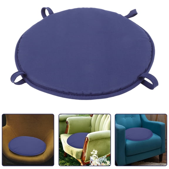 LOLIPPYY 2Pcs Dark Blue Foldable Round Barstool Cushions with Sponge Padding for Outdoor and Indoor Seats