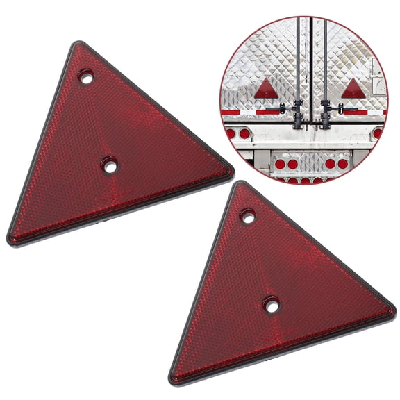 LOLIPPYY 2Pcs Dark Red Reflective Triangle Vehicle Safety Signs Emergency Roadside Warning for Car Visibility