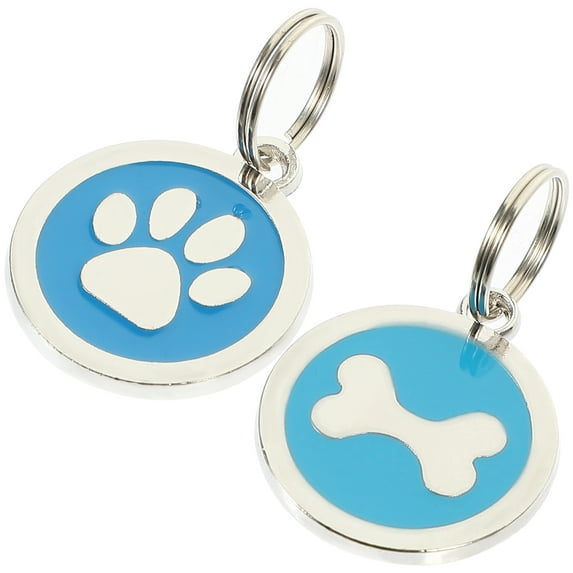LOLIPPYY 2Pcs Decorative Pet Identity Collar Tags ID Name Tags for Pet Outdoor Dog Tags Dog Accessory
