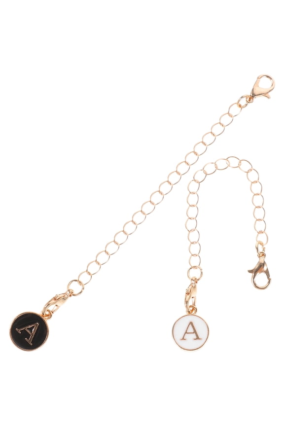 2-Pack Metal Letter Charms with Hanging Chain, Delicate Pendants for Jewelry Making and Decorative Use