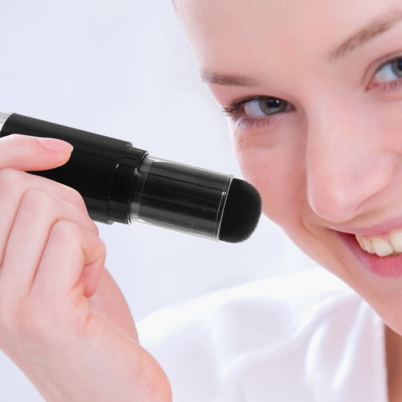 LOLIPPYY 2Pcs Dense Foundation Brush with Integrated Refillable Bottle for Even Coverage