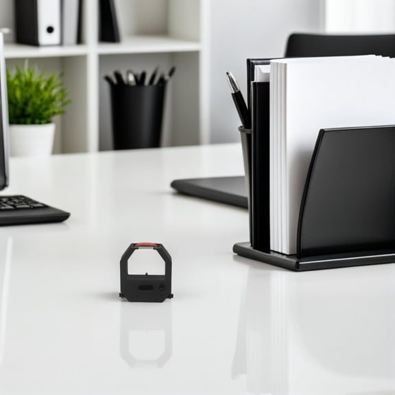 LOLIPPYY 2-Pack Black Digital Time Clock Ribbons Compatible with Multiple Time Recorder Brands for Precise and Clear Printing