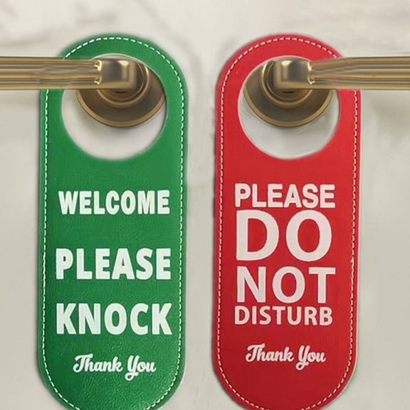 LOLIPPYY 2Pcs Do Not Disturb Door Sign Assorted Color Stylish Office and Hotel Privacy Indicator