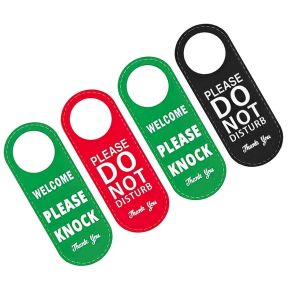 LOLIPPYY 2Pcs Do Not Disturb Privacy Sign Red Double Sided Hanging Sign for Hotel Rooms