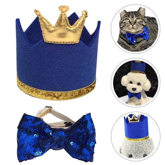 LOLIPPYY 2-Pack Dog Birthday Hats Pet Party Crowns with for Festive Celebration and Special Occasions