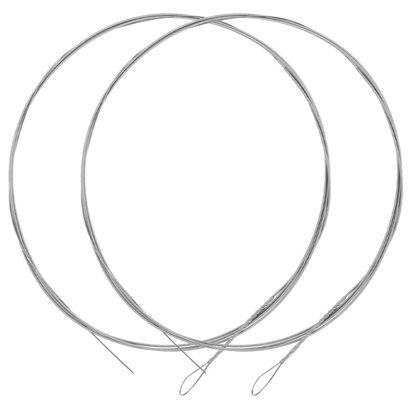 LOLIPPYY 2Pcs Dulcimer Strings Replacement Steel Metal Strings for Durable Use Silver
