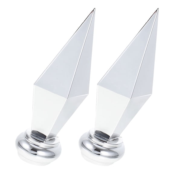 LOLIPPYY 2Pcs Durable Aluminum Alloy Flagpole Topper Plated Silver for Garden Flagpole Head Replacement