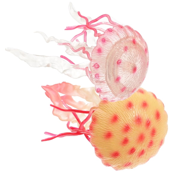 LOLIPPYY 2Pcs Durable Assorted Color Simulation Jellyfish Marine Creature Models for Home Decor