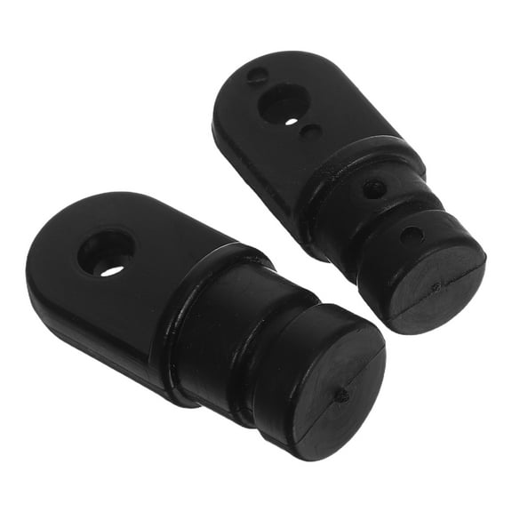 LOLIPPYY 2Pcs Durable Black Nylon End Caps for Yacht Pipe Fittings Marine Outdoor Protection