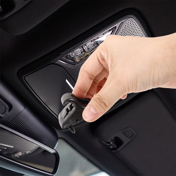 LOLIPPYY 2Pcs Durable Car Sun Visor Clip Black Adjustable Sunshade Mounting Bracket