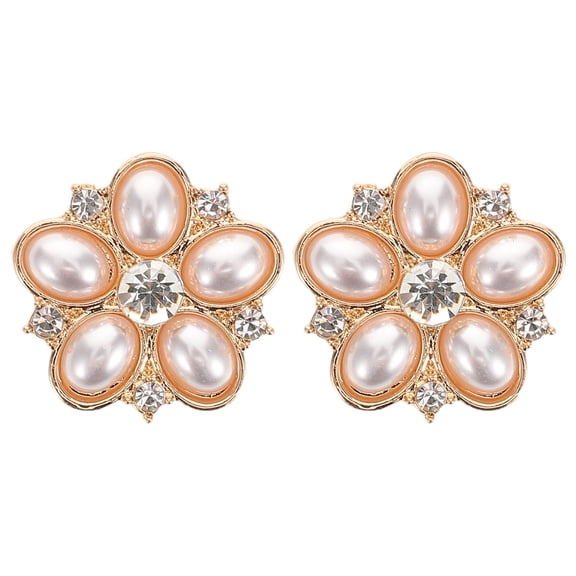 LOLIPPYY 2-Pack Rhinestone Faux Shirt Button Covers for Women, Sparkling Decorative Accessories for Elegant and Stylish Look